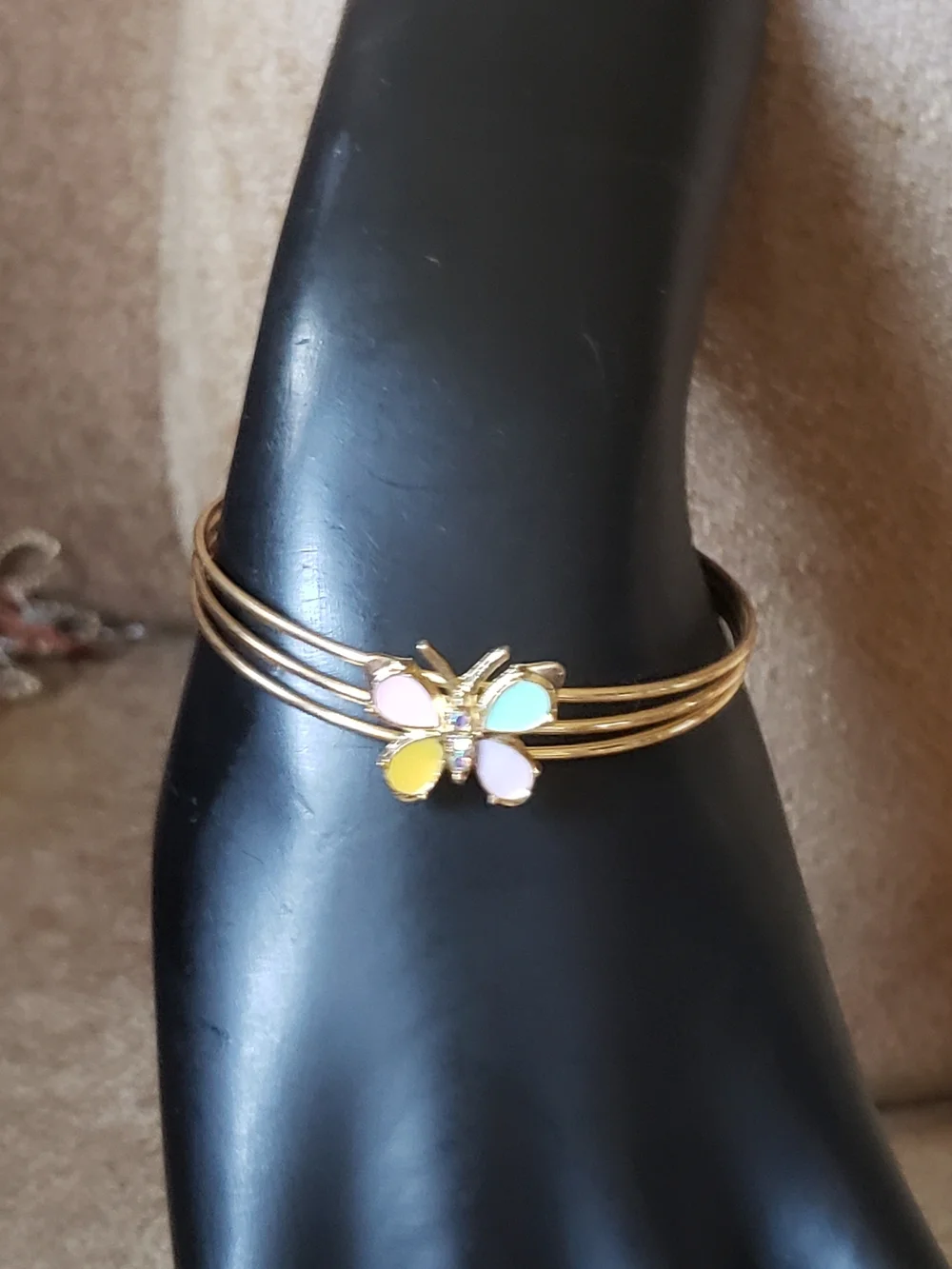 My Melody Best Friend Charm Necklace With Pastel Butterfly Cuff Bracelet Set